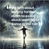 embracing the storm Instagram Post template