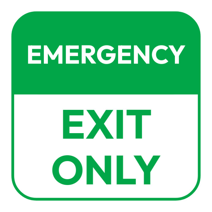 Blue Entrance And Exit Signs A3 Template | PosterMyWall