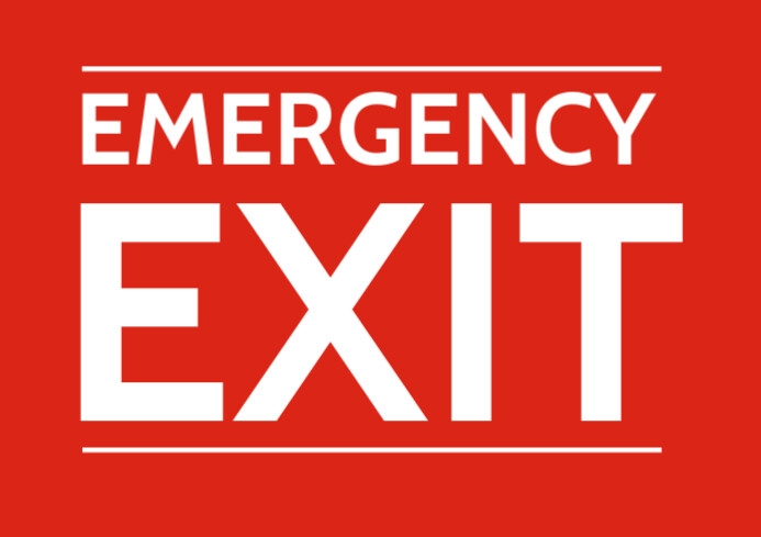 Copy Of Emergency Exit Sign Board Template Postermywall Copy Of Emergency Exit Sign Board Template Postermywall