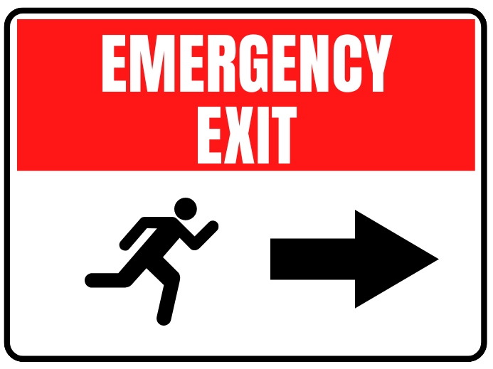 Emergency Exit Signage Template PosterMyWall Emergency Exit Signage Template PosterMyWall