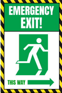 Emergency Exit Template | PosterMyWall