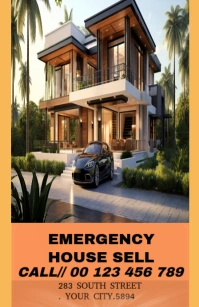 Emergency House Sell Half Page Wide template