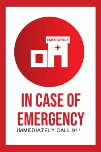 EMERGENCY POSTER template