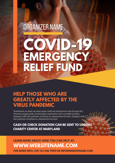 Emergency Relief Fund Flyer Template | PosterMyWall
