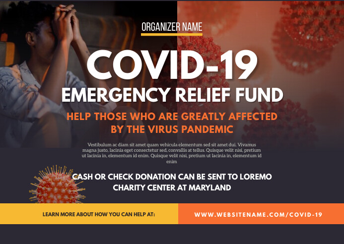 Emergency Relief Fund Postcard Template | PosterMyWall