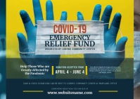 Emergency Relief Fund Postcard Postkort template