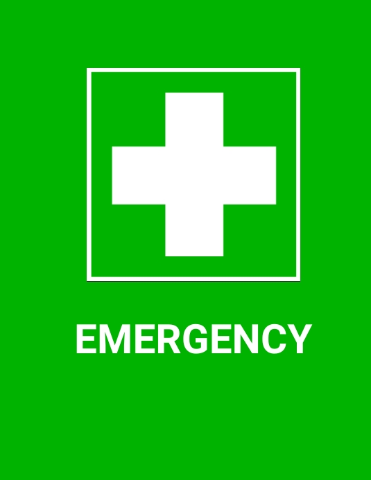 Copy of Emergency sign | PosterMyWall