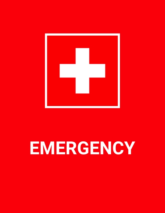 Emergency sign Template | PosterMyWall