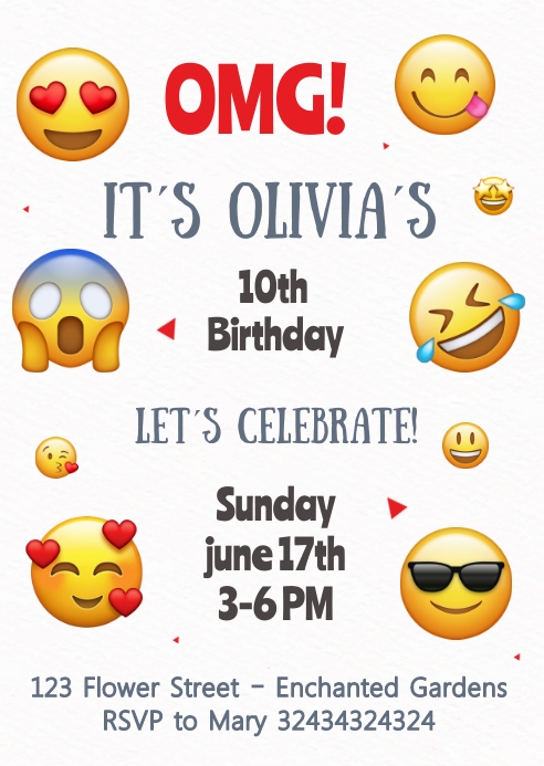 Emoji Birthday Party Invitations Free Printable Printable Emoji