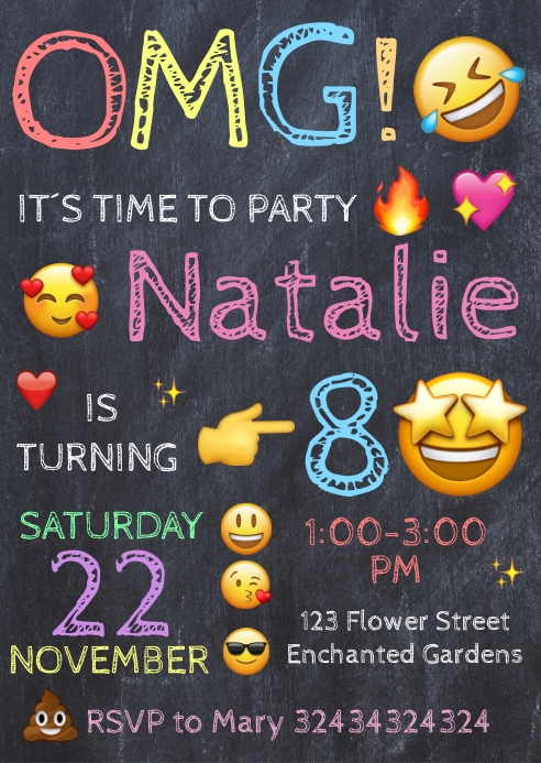 Emoji invitation Template | PosterMyWall