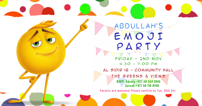 Plantilla De Emoji Party Postermywall