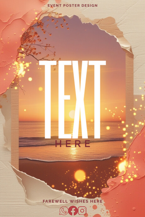 Emotional Farewell Card Poster Background – Official Goodbye Template Drop Plakat