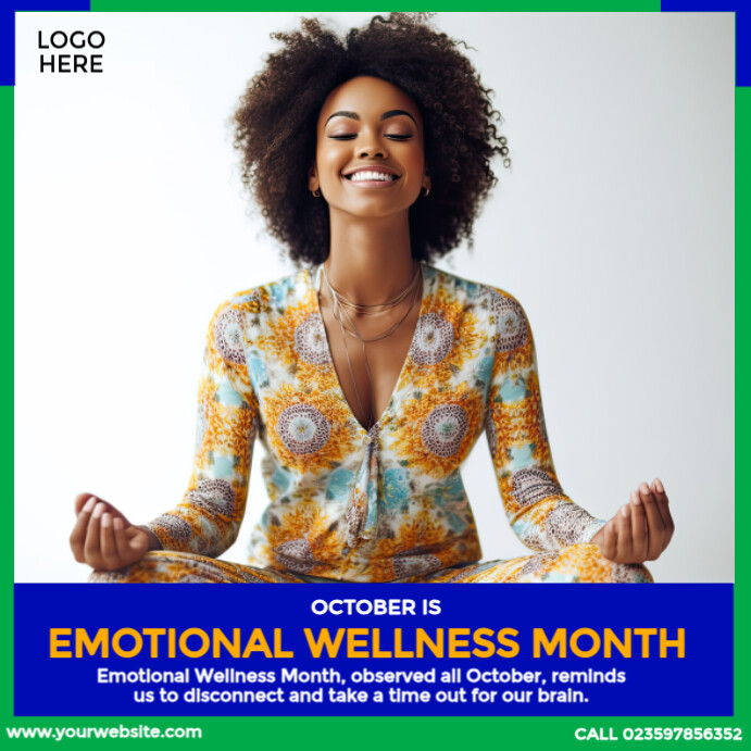 National Wellness Month Flyers Template | PosterMyWall