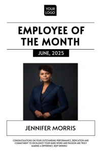 Employee's Appreciation flyer Pinterest Graphic template