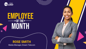 Purple Employee Appreciation Blog Header Blog overskrift Template