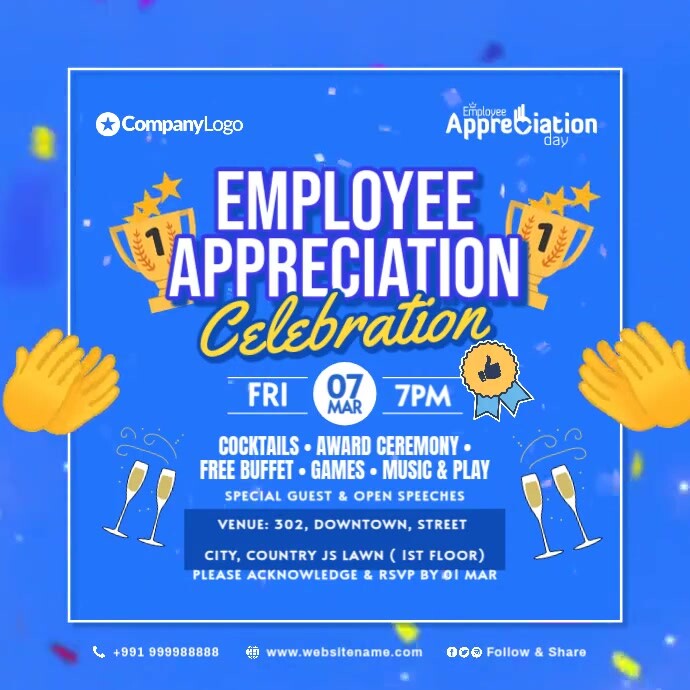 Employee Appreciation Celebration Template Instagram-bericht