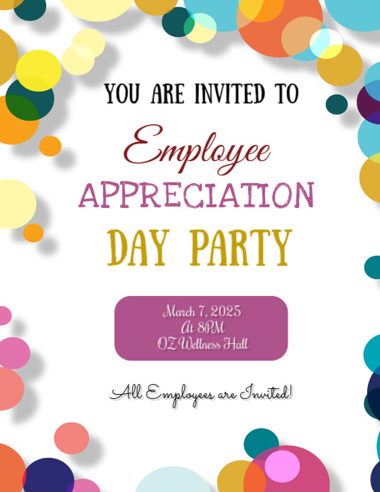 Appreciation Reception employee appreciation day party flyer Template | PosterMyWall