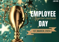 Employee appreciation day poster Открытка template