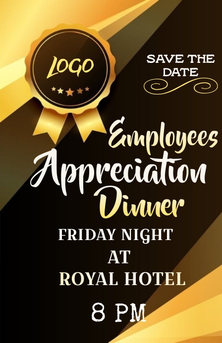 Employee Appreciation Dinner Tabloide template