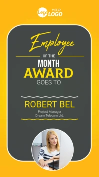 Employee Award Banner Template Instagram Story