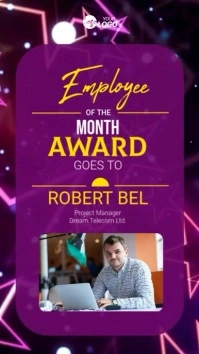 Employee Award Banner Template Instagram 快拍