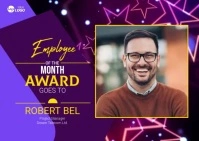 Employee Award Banner Template ไปรษณียบัตร