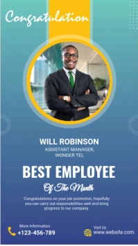 Employee Award WhatsApp Status template