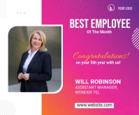 Employee Award Medium Rectangle template