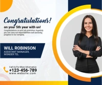 Employee Award Large Rectangle template