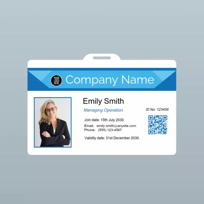Staff Badges Examples employee badge card Template | PosterMyWall