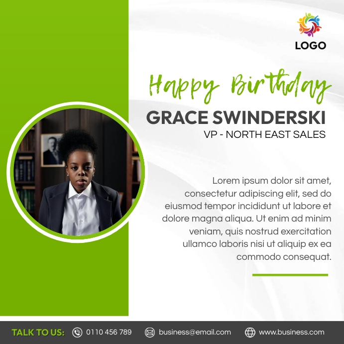 Employee birthday card message Template | PosterMyWall