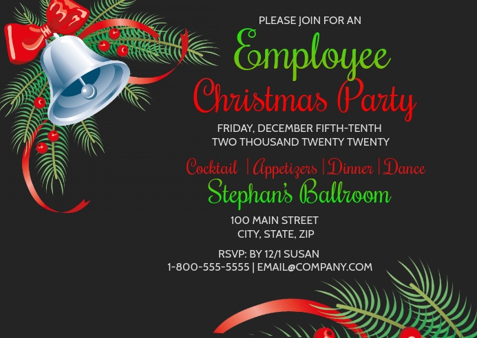 Employee Christmas Party Flyer Template