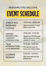 Employee Event Schedule A4 template
