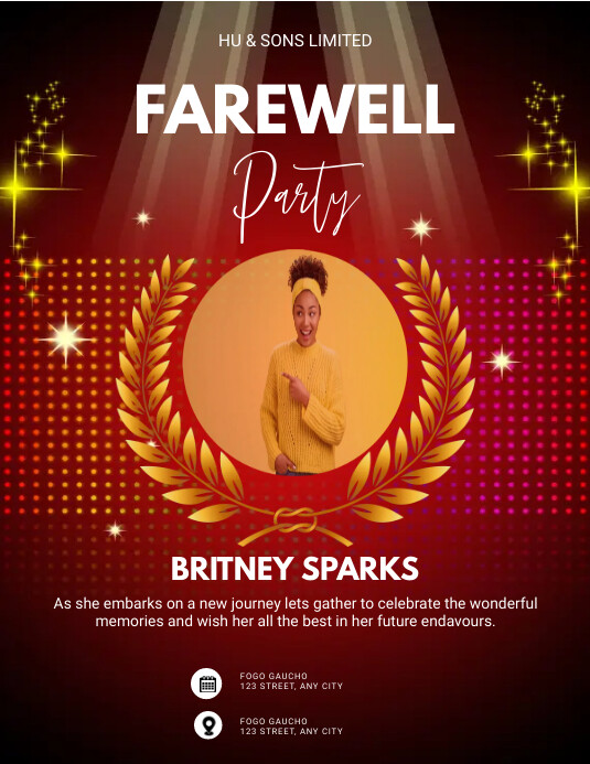 EMPLOYEE FAREWELL PARTY Template | PosterMyWall