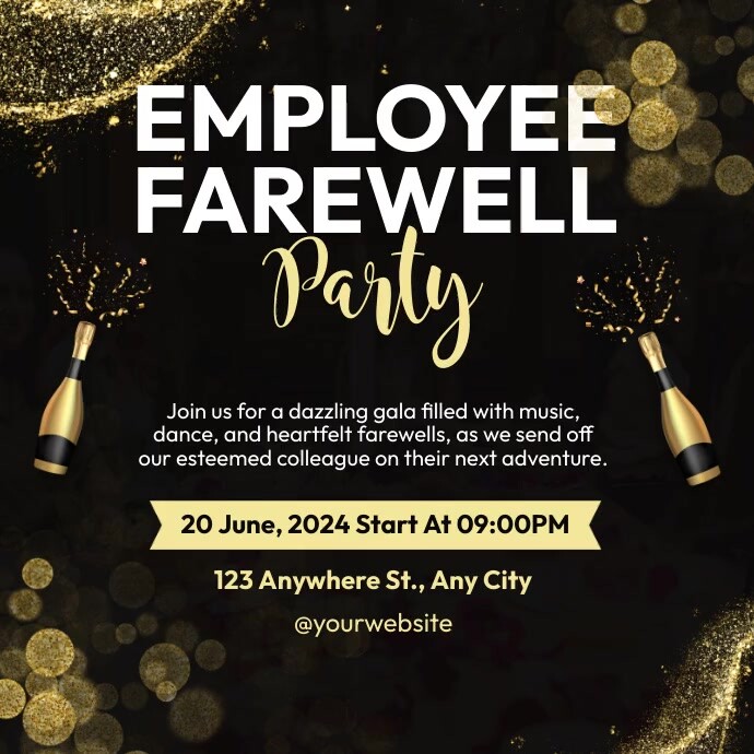 Goodbye Header Employee Farewell Party Template | PosterMyWall