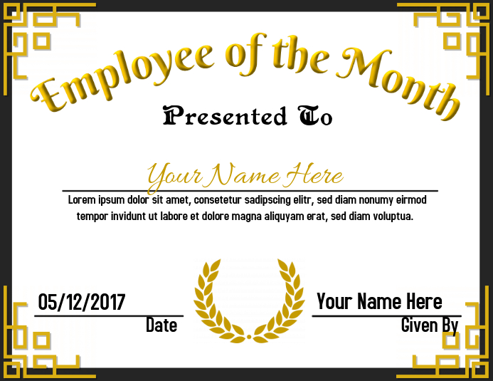 Employee of the Month Flyer (format US Letter) template