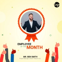 Employee of the Month โพสต์บน Instagram template