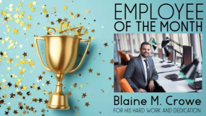Blå Employee Recognition Digitalt display Template