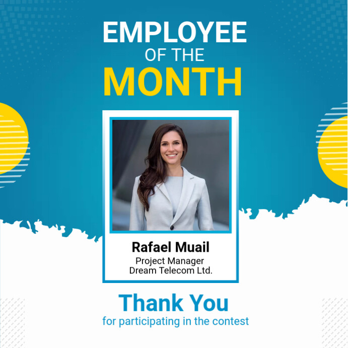 Plantilla de Employee of the month post | PosterMyWall