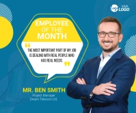 Employee of the month post Medium Rectangle template