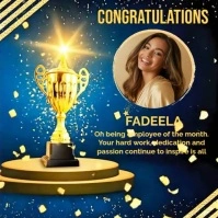 Employee of the Month Video Award Template | Corporate Recognition & Achievement Celebration Instagram Post