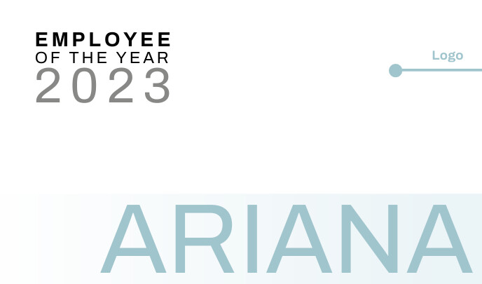 employee of the year card 标记 template