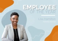 employee of the year card A6 template
