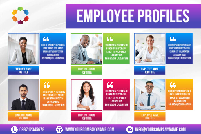 employee profiles template | PosterMyWall