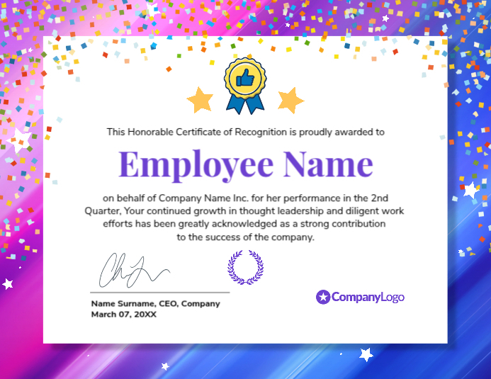 Image 10 for Funny Certificates For Employees Templates