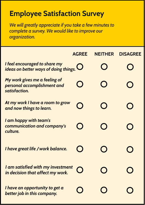 Copy of Employee Satisfaction Survey Template | PosterMyWall