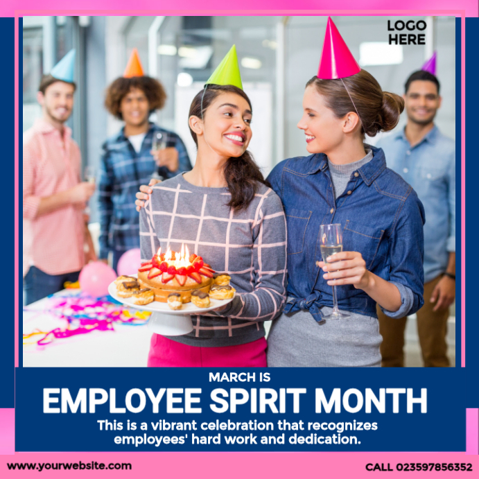 Plantilla de Employee Spirit Month Instagram Post | PosterMyWall