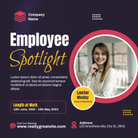 Employee Spotlight — Professional Staff Recognition Poster | Editable Template Publicación de Instagram