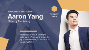 Morado Employee Spotlight Blog Header Blog overskrift Template