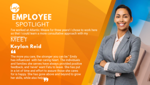 Oranje Employee Spotlight blog Header post Blog overskrift Template
